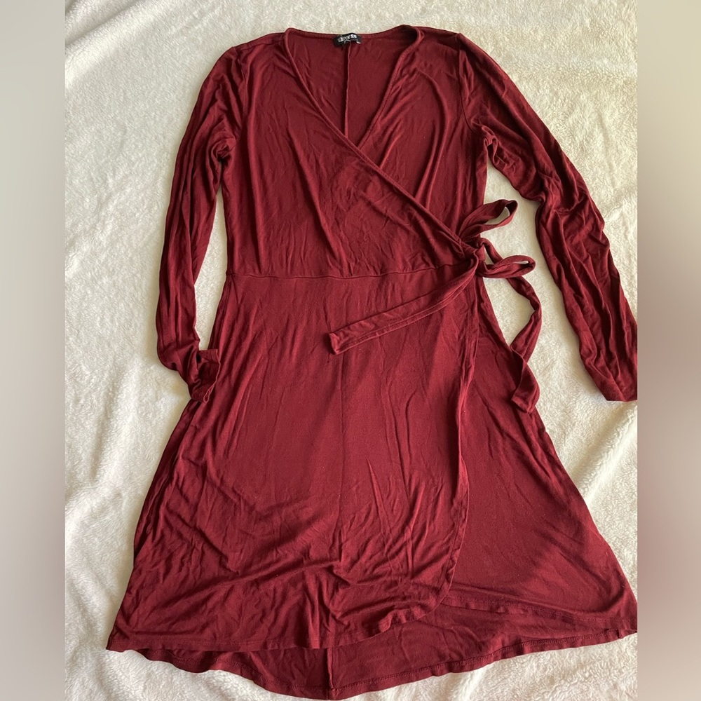 Express burgundy dress